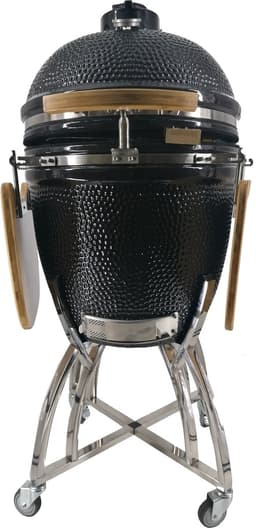 Kamado BBQ 56 cm Zwart – Keramische Houtskoolbarbecue – Big Egg Buiten Koken — thumbnail 5