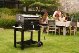 Boretti - Carbone 2.0 Houtskool barbecue - Grilloppervlak 57x42 - met verstelbaar kolenrek - gietijzeren rooster - zwart — thumbnail 3