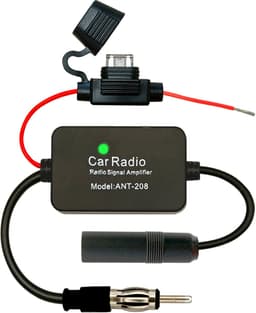 Universele Antenne Radio Signaalversterker - FM/AM - 85-112MHz - 25dB - 34cm - ANT-208 - Zwart — thumbnail 1
