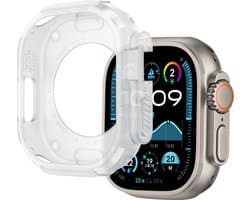 Bandz Robuust TPU hoesje geschikt voor Apple Watch Ultra / Ultra 2 - 49mm case van stevig TPU materiaal - Robuuste uitstraling (transparant)