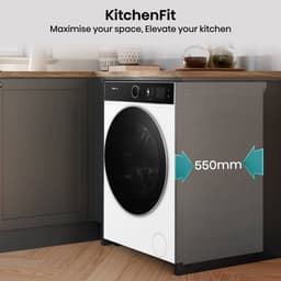 Hisense WF5I1045BWQ Wasmachine - Voorbelading - 10,5 kg - 1400 RPM - Wit - A-klasse - ConnectLife - Quick Wash - Pure Jet - iFit - iPlay - Trommelverlichting — thumbnail 4