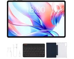 Teclast P50AI Android Tablet 11 inch 90Hz scherm AllWinner A733-AI octa-core (6GB + 10GB) Max. 16GB RAM 128GB LPDDR5 Wifi-6 7000mAh batterij AI tablet PC - Tablet With Case and KB