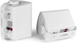 Buiten speakers - Geluidsinstallatie met 2 outdoor speakers en versterker met Bluetooth - Perfect voor overkapping, badkamer, sauna, etc. - Wit — thumbnail 8