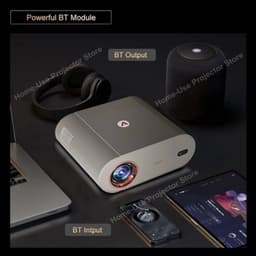 Alincoo - D7W - Beamer - Projector Beamer - Mini Meamer - Full HD 1080P - 1920x1080dpi - Automatische focus - 5G - met WiFi - 1300 Lumens - Wit — thumbnail 5
