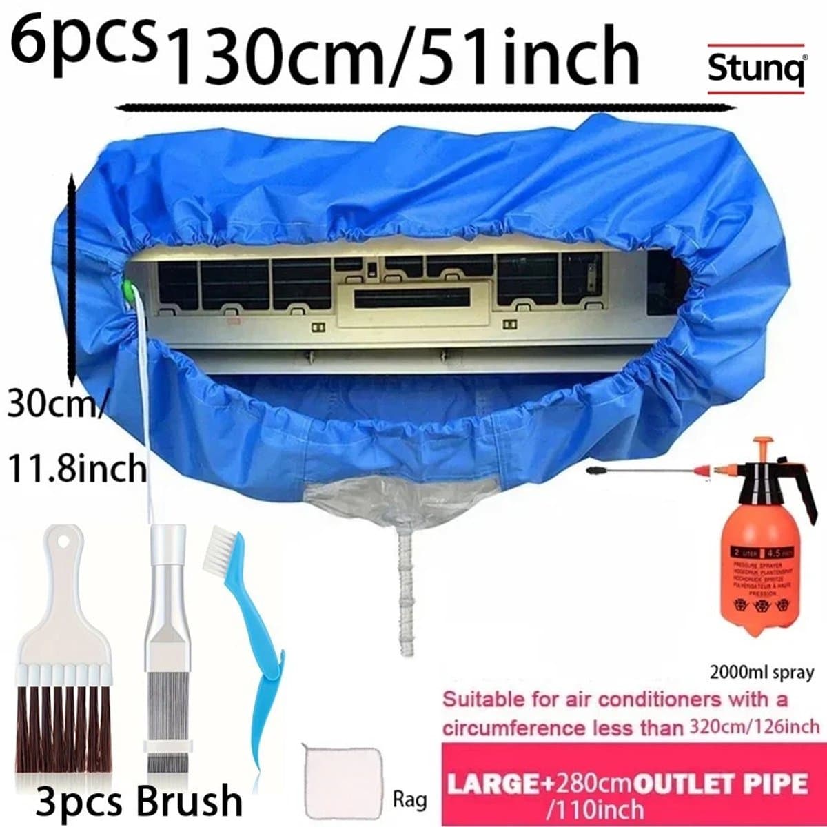 Stunq® Airconditioning Reinigingsset voor Grote Units (24000-36000 BTU) — afbeelding 1