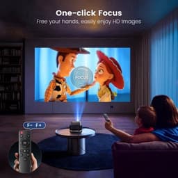 Mini Beamer - Projector - Digitale projector - 145° verstelbare standaard Miniprojector met WiFi en Bluetooth - 1080P - 18000 lumen - Draagbare projector - Autofocus - Schermschaal 16:09 - Compatibel met HDMI - Stroom - USB - Zwart — thumbnail 4