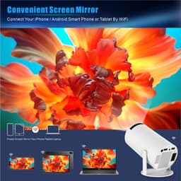 Mobiele telefoon beamer projector Halloween 720p HD helder daglicht geschikt voor reclame muur disco muziek video's ondersteuning 180° rotatie — thumbnail 3