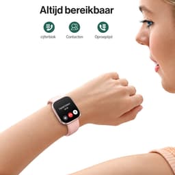 Sytifro Smartwatch Dames met 2 Verwisselbare Bandjes - Bluetooth Bellen - 1.83 Inch HD Scherm - Hartslagmeter - Slaapmonitor - Stappenteller - IP68 - Geschikt voor iOS & Android - Roze — thumbnail 2