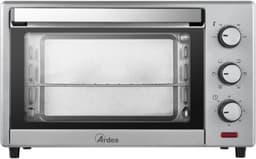 Elektrische oven - Compacte keukenoven - Voor thuis bakken - 6 kookfuncties - 25 liter - Zilver — thumbnail 1