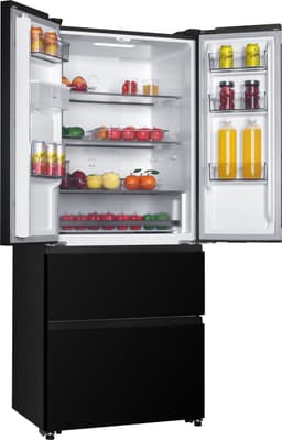 Frilec BONNFD455-WS-040DB - French Door Koelkast - 441 liter - No Frost - Waterdispenser - 39 dB - Energielabel D - Zwart - Amerikaanse koelvriescombinatie — thumbnail 3