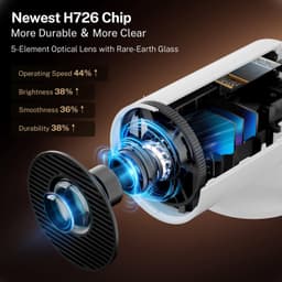 Mini Beamer Draagbaar - 1280 x 720 LCD Resolutie - Bluetooth Wi-Fi 6 Connectiviteit - 8,9 x 8,9 x 15,2 cm Compact - Voor Thuisbioscoop Gaming En Buiten — thumbnail 5