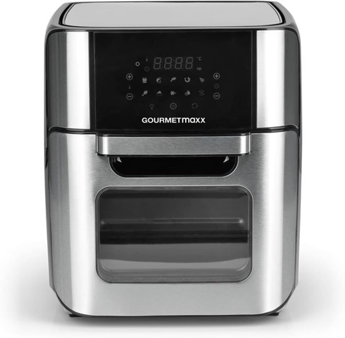 Heteluchtfriteuse oven - XXL-airfryer - Vetarm bereiden - Met draaispit - 12 Liter - Zilver — afbeelding 1