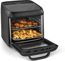 Heteluchtoven - met panoramadak - Airfryer-mini-oven - Voor grote maaltijden - 9 functies - 125 liter - XXL-accessoireset - Mat zwart — thumbnail 3