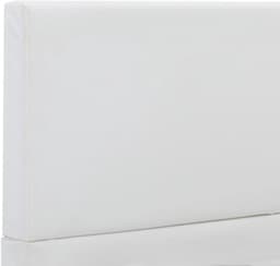 Bedframe, familiebed, palletbed, bedframe, wit, kunstleer, 90x200 cm — thumbnail 3
