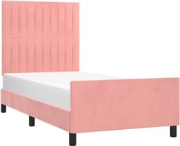 Bedframe van fluweel, roze, 90 x 190 cm — thumbnail 3