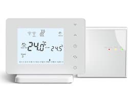Slimme thermostaat voor vloerverwarming op waterbasis en gasboiler, RF & WiFi, draadloos, programmeerbare kamerthermostaat, compatibel met -app en spraakbesturing