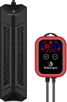 Aquariumverwarming, intelligent verwarmingselement voor aquarium, onderwatersieder met thermostaat en instelbare temperatuur, LCD-scherm, bescherming tegen oververhitting en droogloop — thumbnail 1