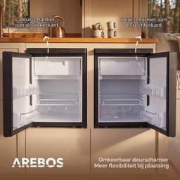 Compressorkoelkast 50 Liter – Camper Koelkast 12V/24V met Vriesvak tot -20°C – App Bediening – Zwart — thumbnail 3