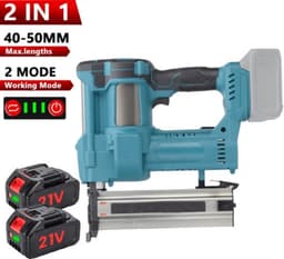 Elektrische Nagelnietmachine 2 Batterijen - 15-50 mm Nagellengte - 4 Versnellingen - Draadloos - Voor Doe-Het-Zelf En Timmerwerk — thumbnail 1