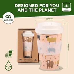 Gerecycled Reiscup van 400ml, Magnetron- en Vaatwasserbestendig — thumbnail 4