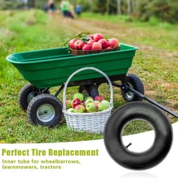 SnelShoppen - Hose Tyres 3.50/4.00-6, 2-Pack Vervangende Binnenbanden voor Handtruck, Tuinwagen, Grasmaaier, Duurzaam Rubber, 30 psi Maximale Inflatie — thumbnail 2