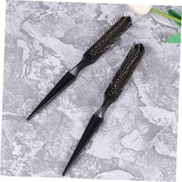 2 stuks, professionele haarverlengingsborstel, antistatisch, zwart, voor dames en meisjes, eenvoudig ontwarren van pruiken en kunsthaar — thumbnail 5