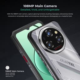 Smartphone Zilver - 512 GB Opslag - 12 GB RAM - 6.6 Inch FHD+ Scherm - Android 15 - Robuust Mobiel — thumbnail 3