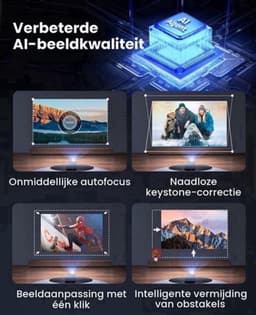 Beamer Smart - 1000 ANSI Lumen - Full HD 1080p Resolutie - LCD Scherm - Draagbaar Voor Thuisbioscoop — thumbnail 3