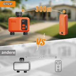 Intelligente irrigatiecomputer, wifi, 2 uitgangen met 300 meter RF super wifi-afdekking, tuinirrigatiesysteem met regenkrant, app en spraakbesturing, automatische timer — thumbnail 4