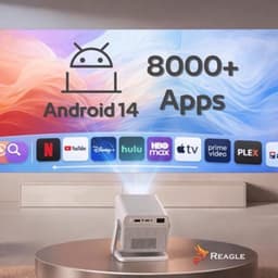 Beamer Full HD 1080p - 420 ANSI Lumen Android 14 - 1920 x 1080 Resolutie - LED - Wit - Voor Thuisbioscoop — thumbnail 4
