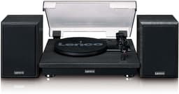 Lenco Platenspeler met Bluetooth - 2 externe Speakers - LS-100BK - Zwart — thumbnail 1