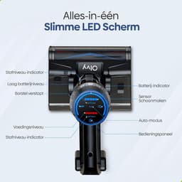 Draadloze Steelstofzuiger met Dweilfunctie - 2-in-1 Accu-Stofzuiger met 35.000 Pa Zuigkracht en LED-Display — thumbnail 4