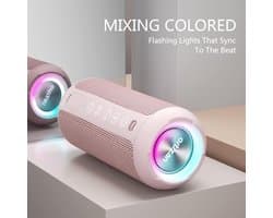 Draadloze Bluetooth luidspreker met LED-licht en waterbescherming
