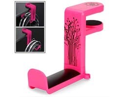 Hooftelefoonhouder voor PC Gaming - Onder Bureau Klem met 360 Draaibare Arm - Universele Hoofdtelefoonstandaard met Kabel Organizer
