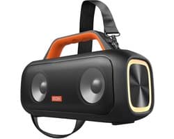 Buitenluidspreker met 60W Geluid, Diepe Bas en Beat-Aangedreven Licht - IPX6 Waterdicht en 30U Speeltijd, Perfect voor Kamperen en Strand