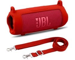 Zachte schokbestendige siliconen hoes voor draagbare Bluetooth-luidsprekers met afneembare riem