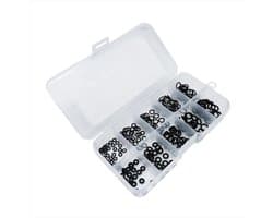 O-Ring Assortimentsset – 250 Stuks – Rubber Dichtingsringen Zwart – 1 mm & 1.5 mm Dikte – Voor Auto, Sanitair & Luchtgereedschap