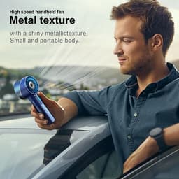 Draagbare USB Ventilator met 2600 mAh Batterij - Oplaadbaar en Stil met 4 Snelheden — thumbnail 5
