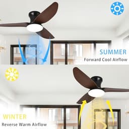 Dimbare Plafondlamp met Ventilator - Modern en Stil met Afstandsbediening — thumbnail 5