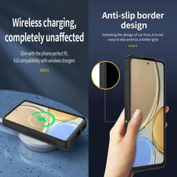 Allecto plus - Schokbestendig siliconen hoesje voor Honor Magic 4 Lite/X30/X9 5G in zwart met anti-val airbag ontwerp — thumbnail 3