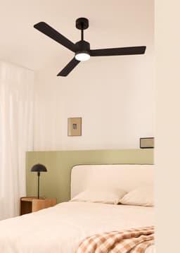 CREATE - Stille plafondventilator 40W met licht - Zwart - Ø132cm - Afstandsbediening - WIND MODERN — thumbnail 4