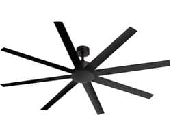 CREATE - Stille plafondventilator van 40W verkrijgbaar in meerdere maten - Zwart - Ø183cm - Geen licht - WIND INDUSTRIAL