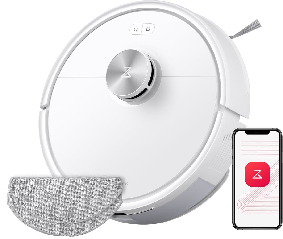 Roborock Q7 M5 Set–Robotstofzuiger met dweilfunctie–10000 Pa sterke zuigkracht–Dubbel antiklitsysteem– 150 min gebruiksduur– LiDAR-navigatie–Stofzuigerrobot voor tapijt– Dierenharen–Wit–Q5 PRO Upgrade–2 Dweilen — afbeelding 1