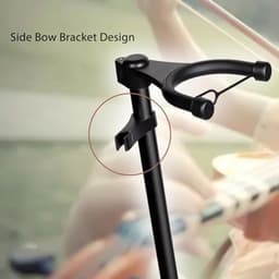 Violin stand, adjustable height violin stand with bow holder, aluminum alloy instrument stand ukulele stand with locking buckle on top — thumbnail 2