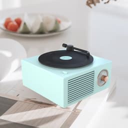 JeiibrZui Vintage Bluetooth-Luidspreker - Retro Cadeau Voor Meisjes - Krachtig Geluid 5W - 10Ur Gebruik - Blauw — thumbnail 4