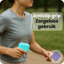 Hoesje - Geschikt voor Apple Airpods Pro 3 - Siliconen Hoes met Clip - Silicone Case Cover - Mintgroen — thumbnail 5
