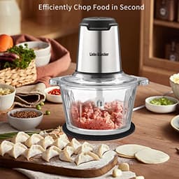 Keukenmachine met Hakmolen en Vleesmolen - 8 Kopjes, 2 Snelheden, 350W - Voor Fruit, Vlees, Groenten en Babyvoeding — thumbnail 2