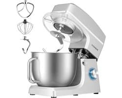 7.5 Liter 660W 6-Snelheden Stand Mixer - Zilver