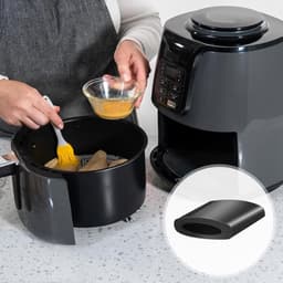Sander Shop 16 stuks rubberen buffers, luchtfriteuse, anti-kras-beschermafdekkingen, luchtfriteuse onderdelen, grillplaat, siliconen zwarte rubberen voetjes, voor luchtfriteuses — thumbnail 3