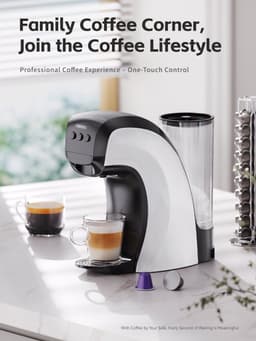 HiBREW H3B - Koffiecupmachine -Zwart-wit design-Automatische Stop-Eenvoudig Personaliseren-Voor Dolce Gusto Cups — thumbnail 3
